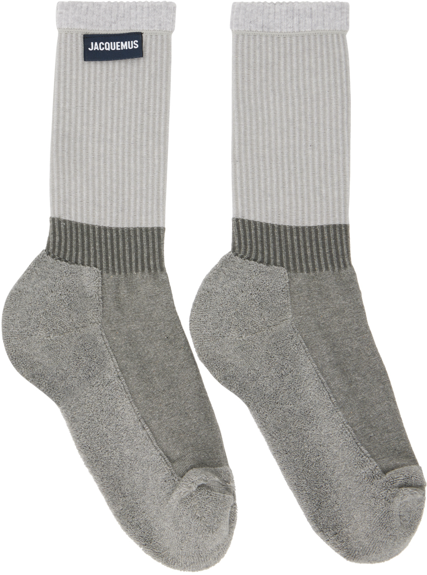 Jacquemus Gray 'Les Chaussettes À L'Envers' Socks
