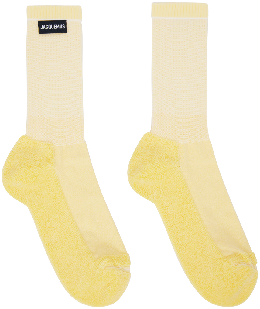Jacquemus Yellow 'Les Chaussettes À L'Envers' Socks
