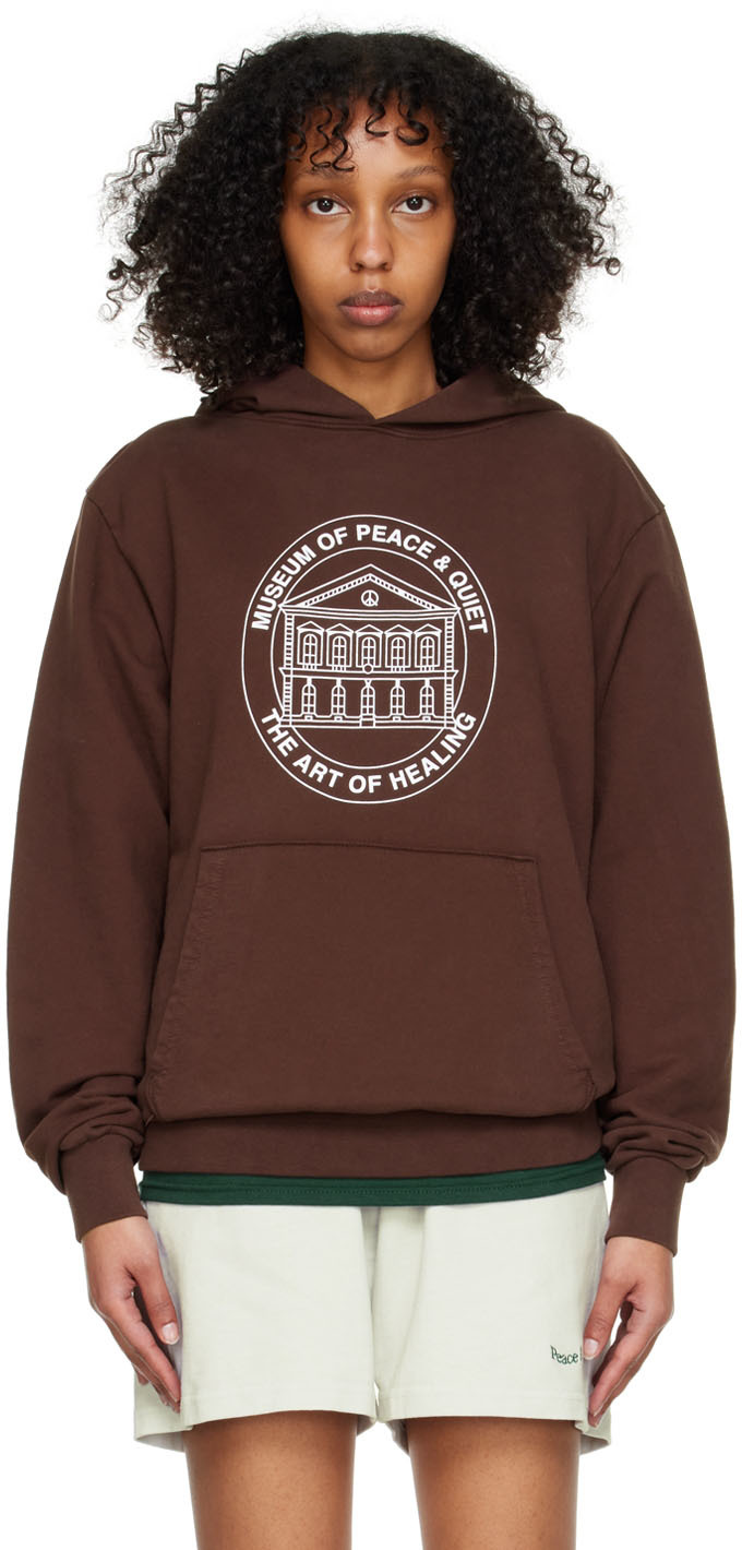 Museum of Peace & Quiet Brown Cotton Hoodie