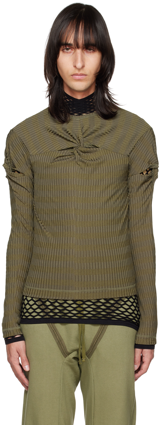 SSENSE Exclusive Khaki Knot Long Sleeve T-Shirt