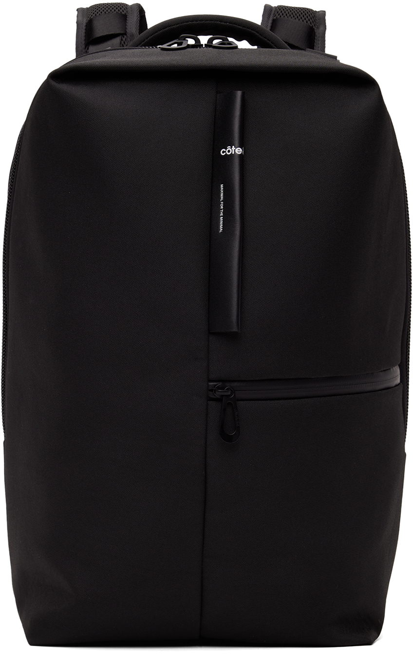 Côte And Ciel Black Sormonne Air Reflective Backpack In 001 Black