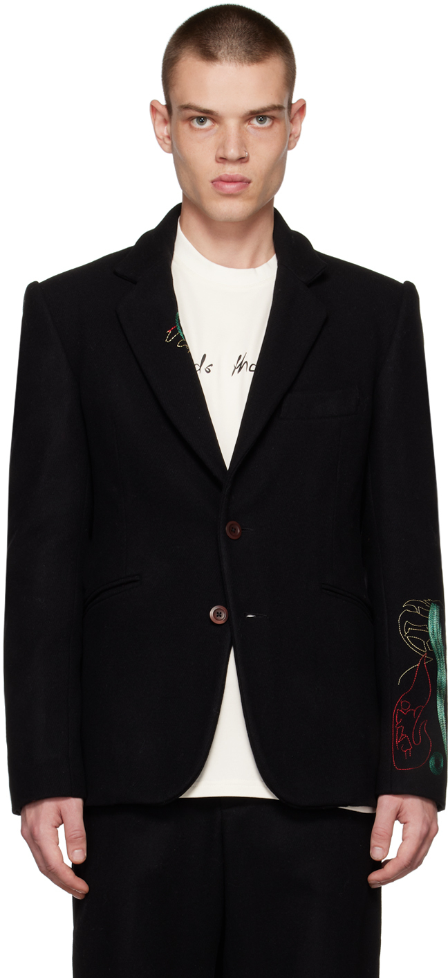 Black Sanpa Tree Blazer