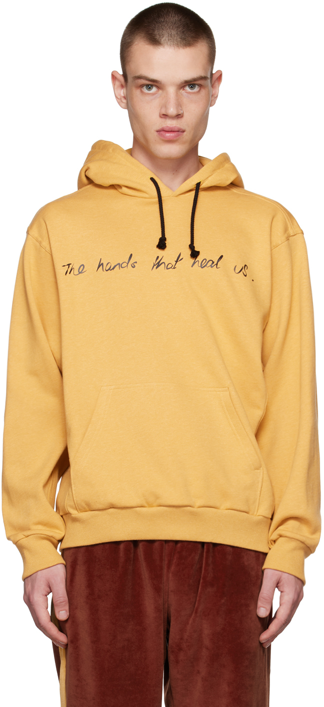 Yellow Spencer Buttons Hoodie