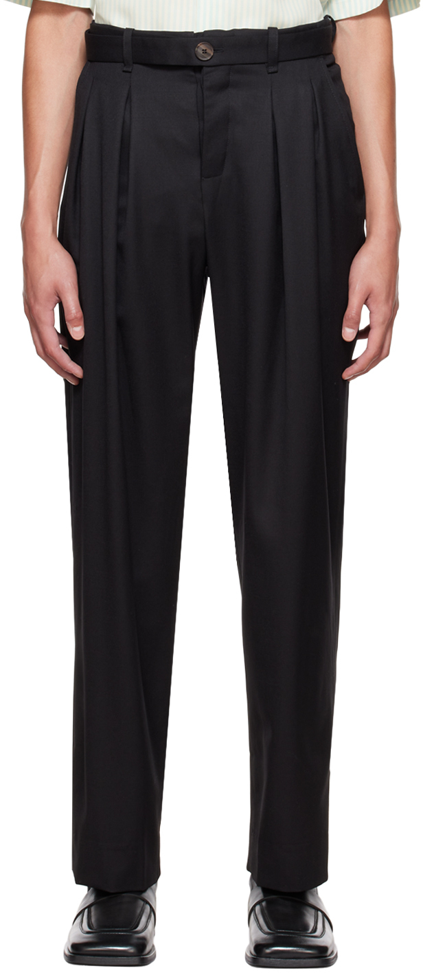 King & Tuckfield: SSENSE Exclusive Black Grant Trousers | SSENSE Canada