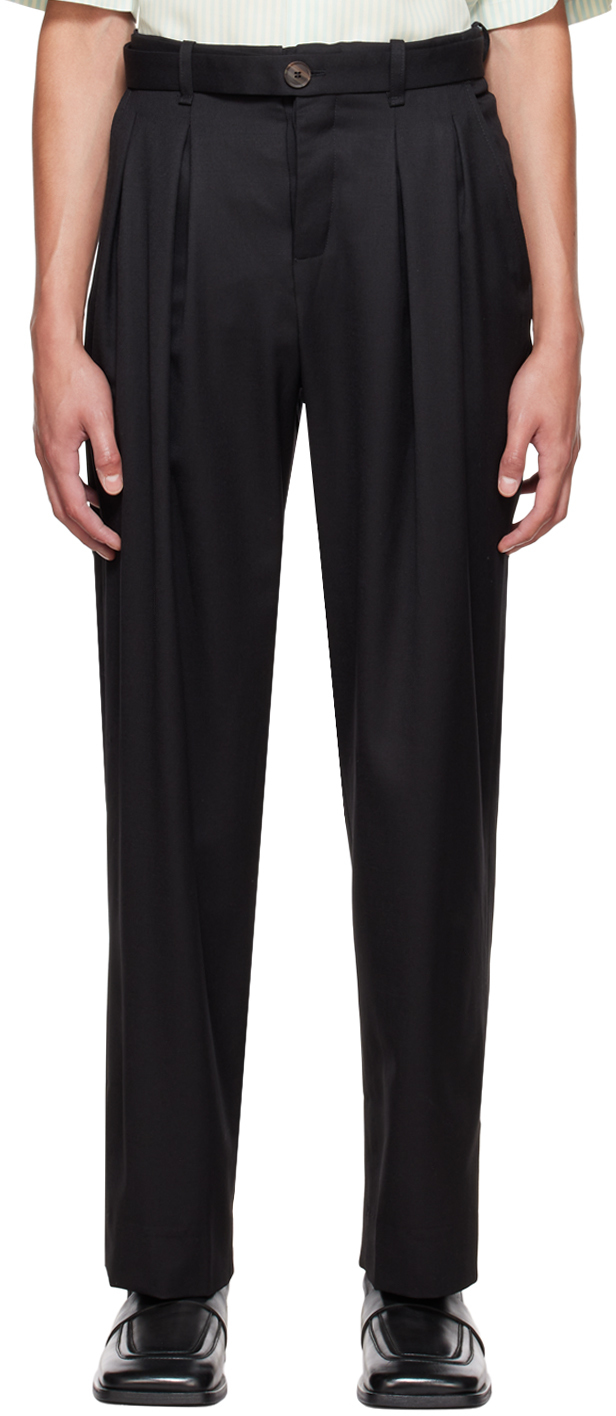 King & Tuckfield SSENSE Exclusive Black Grant Trousers