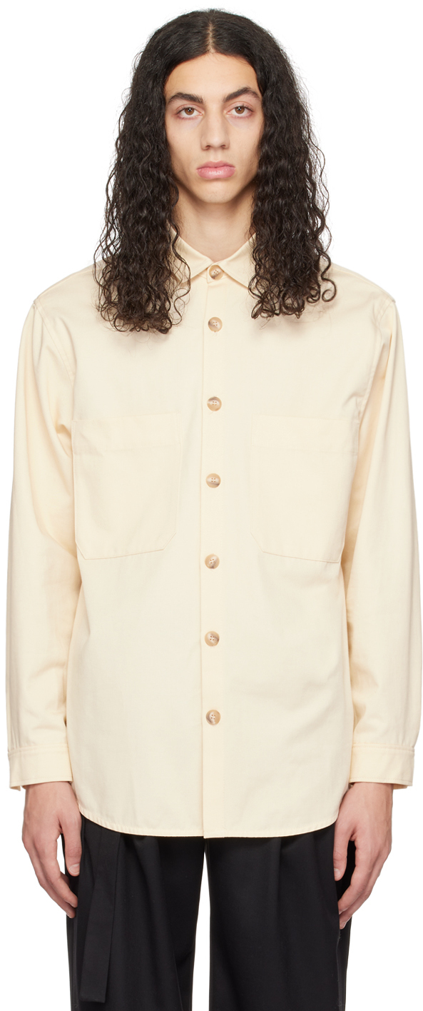 Off-White Patch Pocket Shirt by King & Tuckfield on Sale