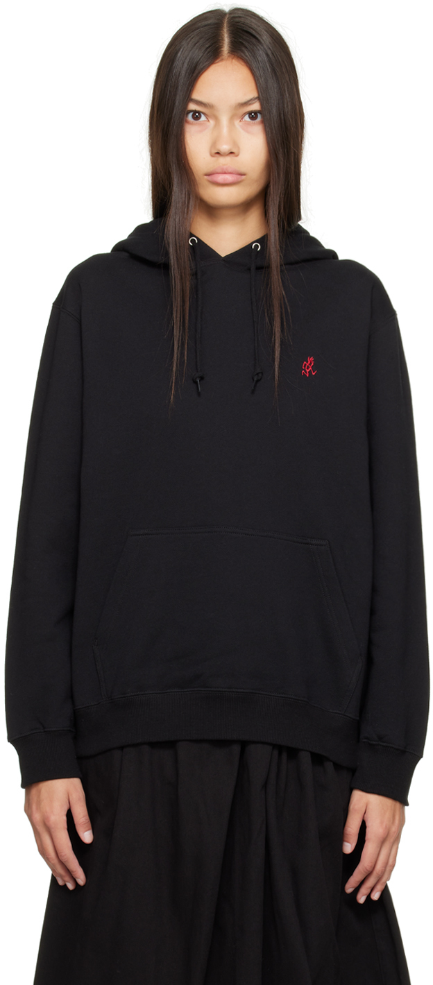 Black One Point Hoodie