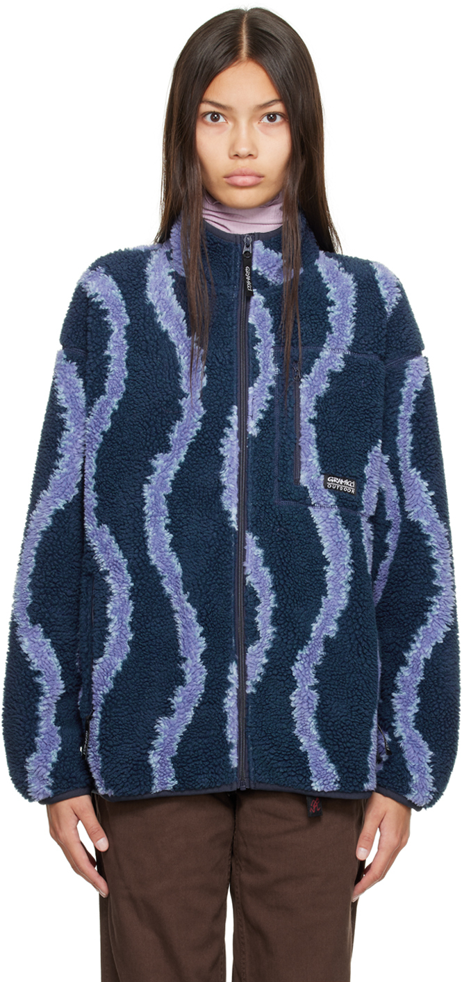 Navy Wave Jacket by Gramicci on Sale