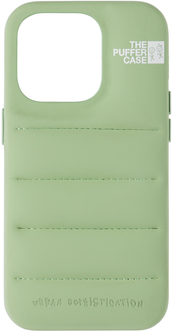 Green 'The Puffer' iPhone 14 Pro Case by Urban Sophistication | SSENSE UK