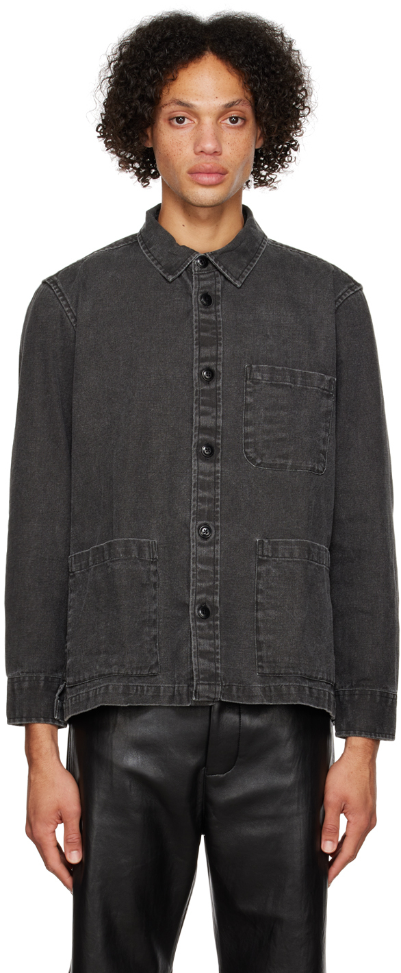 Black Duck Dye Denim Jacket by Corridor on Sale