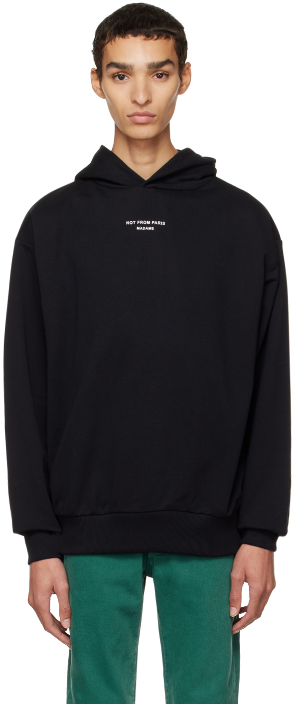 Drôle De Monsieur: Black 'Le Hoodie Classique NFPM' Hoodie | SSENSE