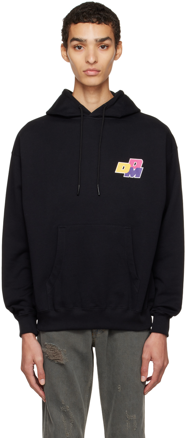 Drôle De Monsieur: Black DDM Hoodie | SSENSE UK