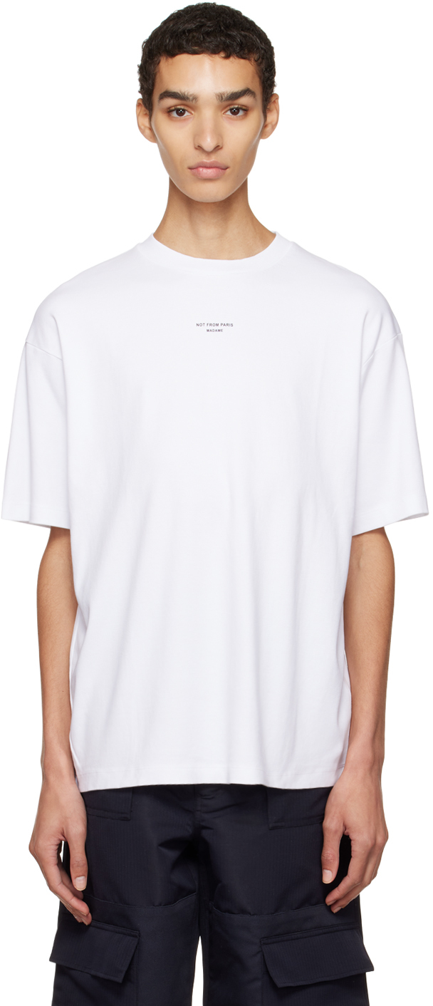 Drôle De Monsieur: White 'Le T-Shirt Classique NFPM' T-Shirt | SSENSE