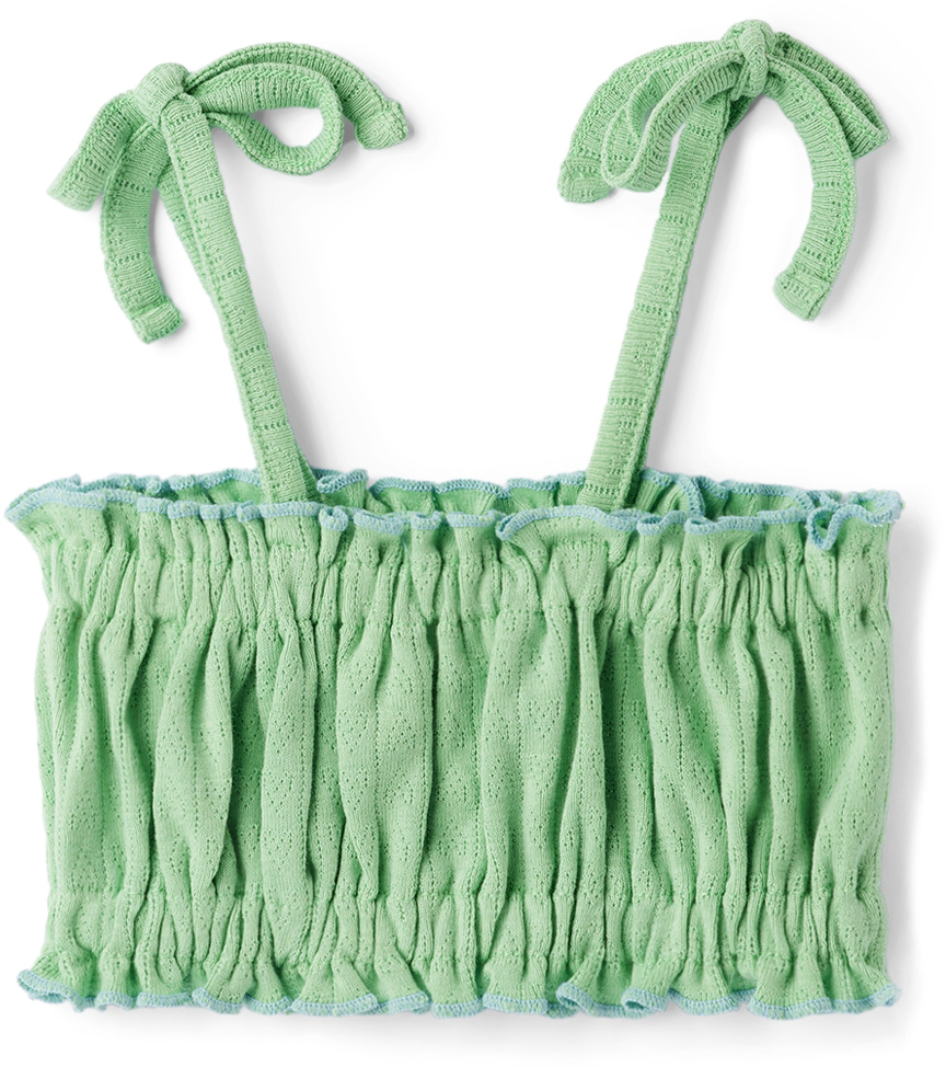 Misha And Puff Baby Green Hearts Camisole In 322 Peapod