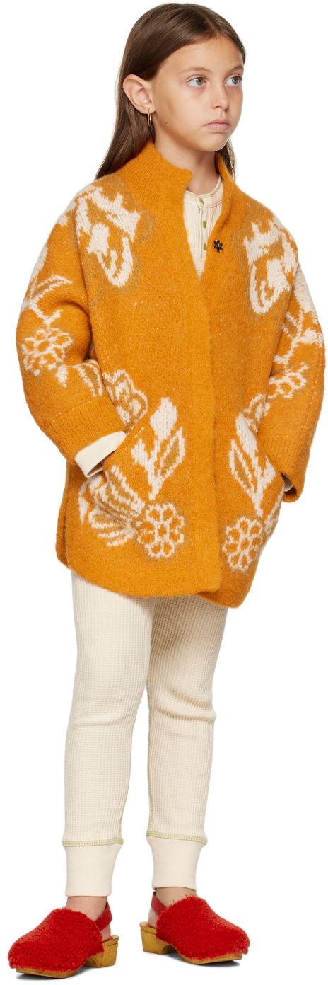 Misha And Puff Kids Beige Waffle Long Sleeve T-shirt In String 298