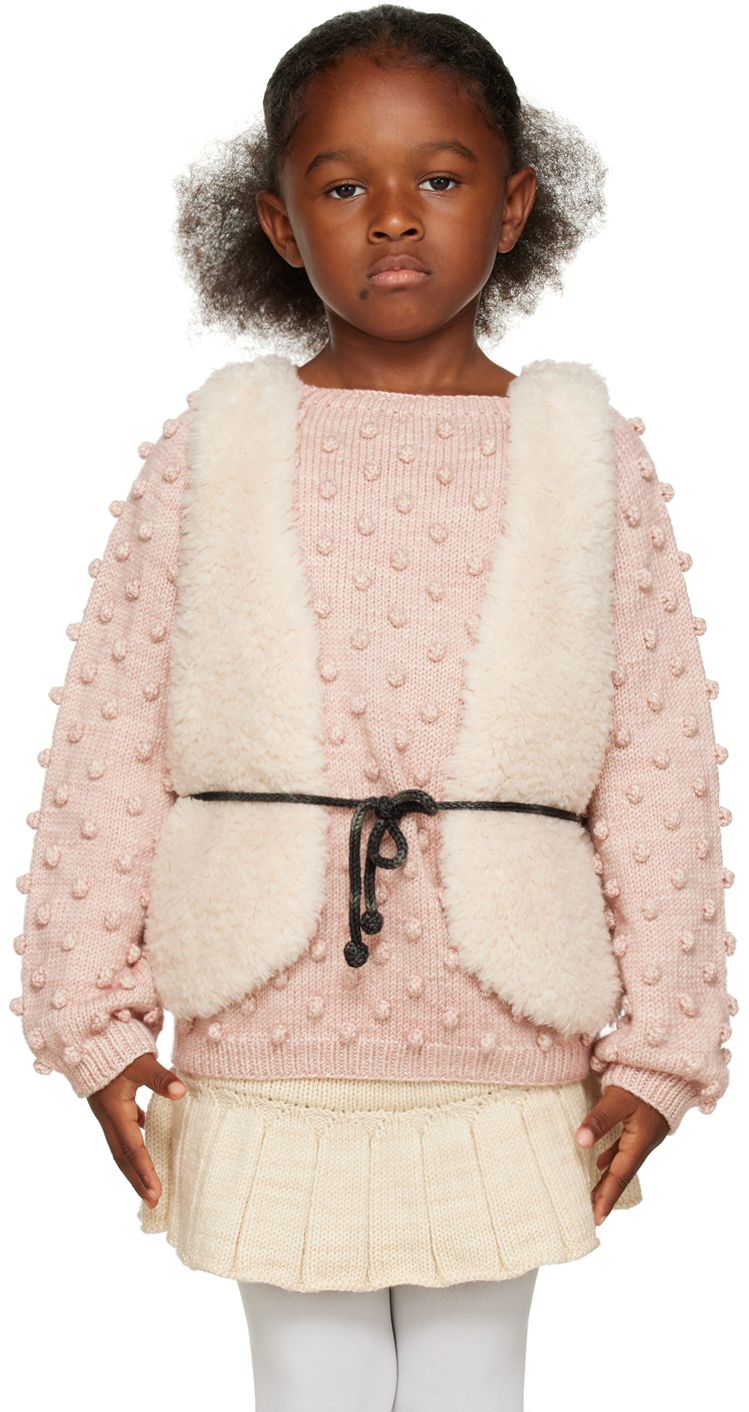 Kids Off-White Woolly Vest