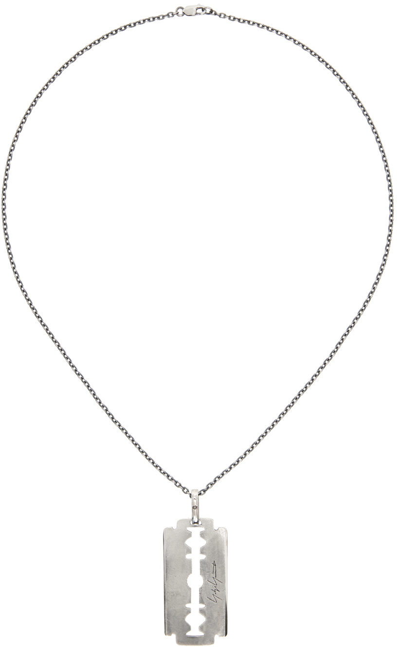 Yohji Yamamoto Silver Razor Necklace | Smart Closet