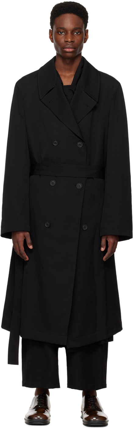 Yohji Yamamoto Black Regulation Coat | ModeSens