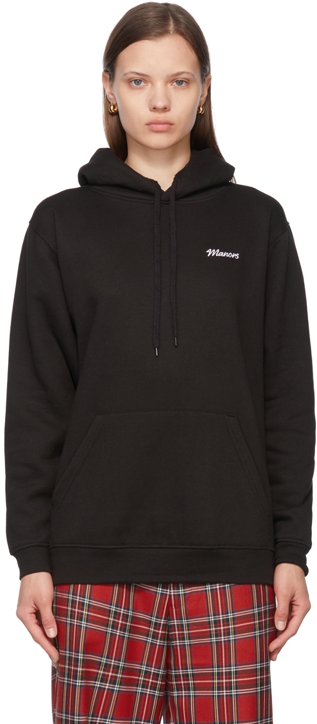Manors Golf Black Cotton & Polyester Hoodie