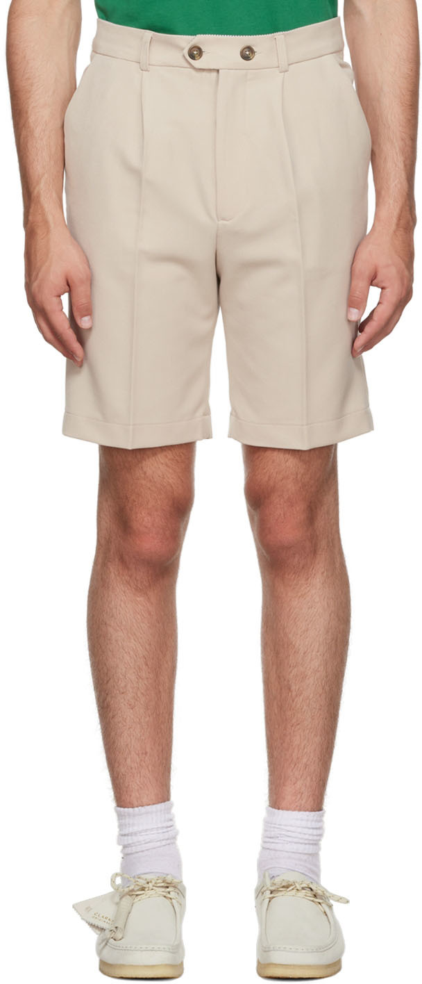 Manors Golf Beige Polyester Shorts