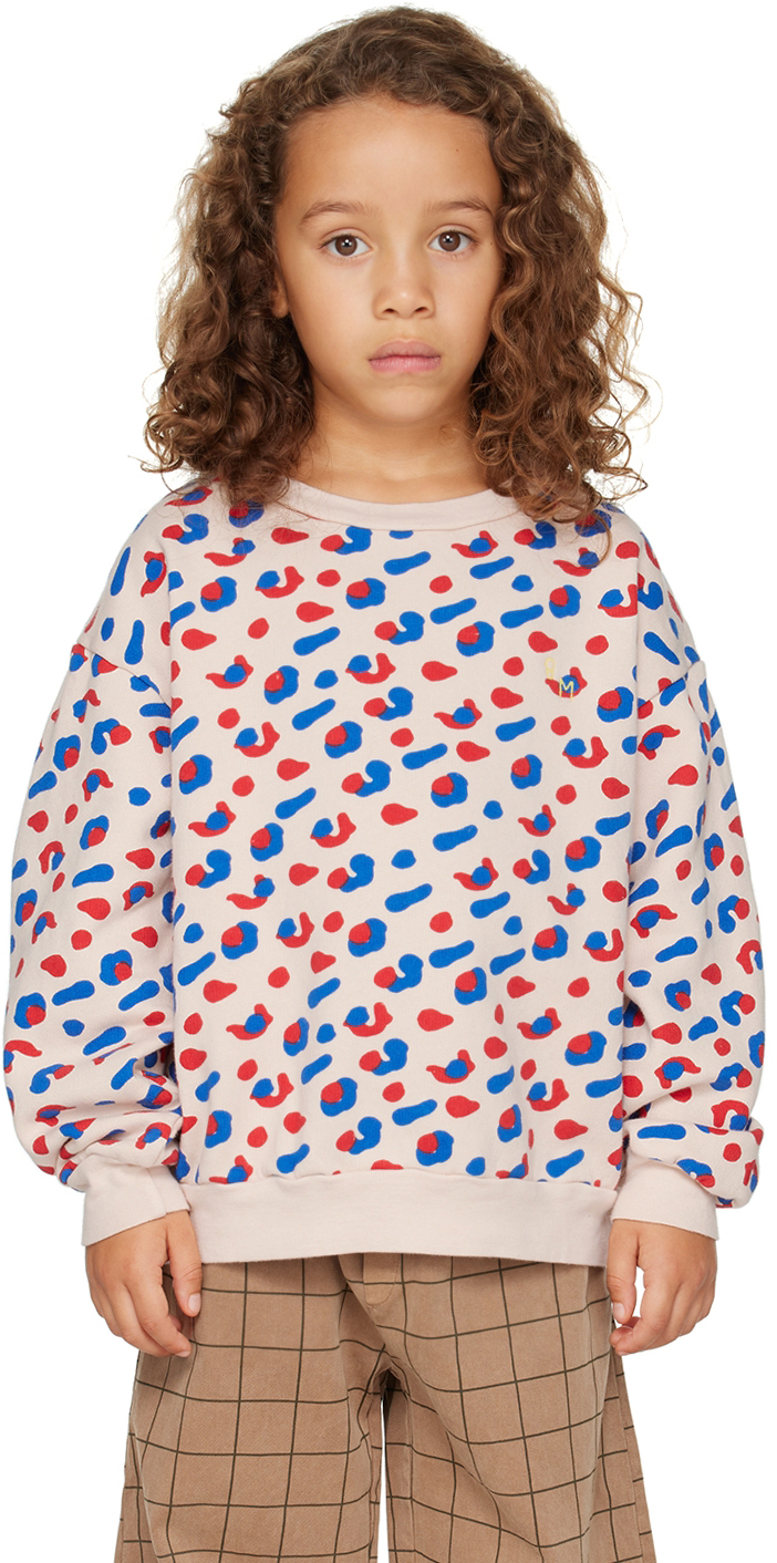 KIDS ONLY Pink Leopard Print Heart Logo Sweatshirt