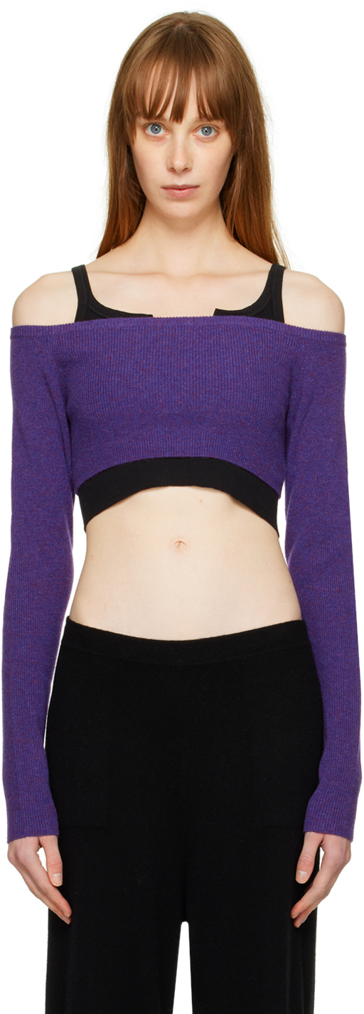 Om te mediteren meisje aanwijzing Purple Gina Sweater by LISA YANG on Sale