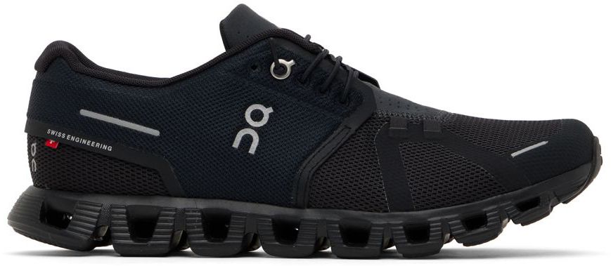 On Cloud 6 Logo Printed Sneakers In All Black