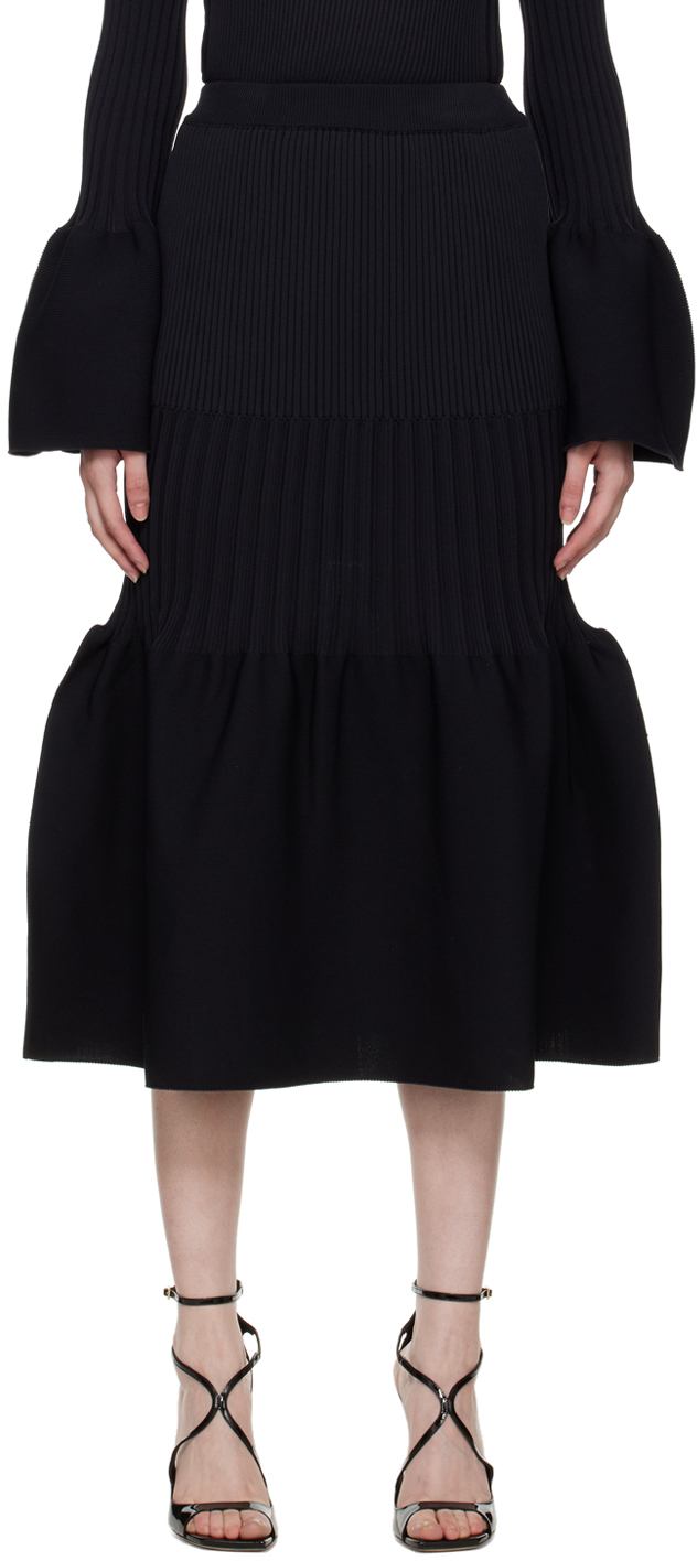 Cfcl Black Fluted Skirt | ModeSens