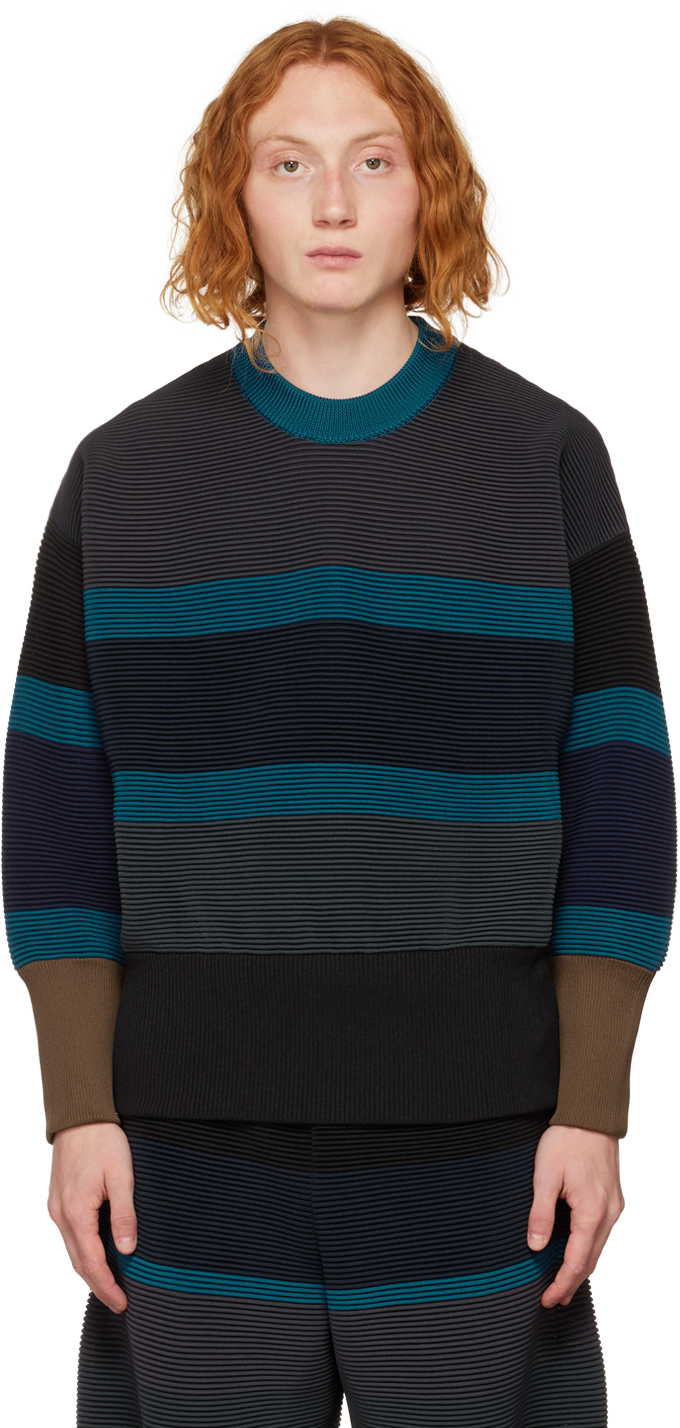 CFCL: Black & Blue Stratum Sweater | SSENSE UK