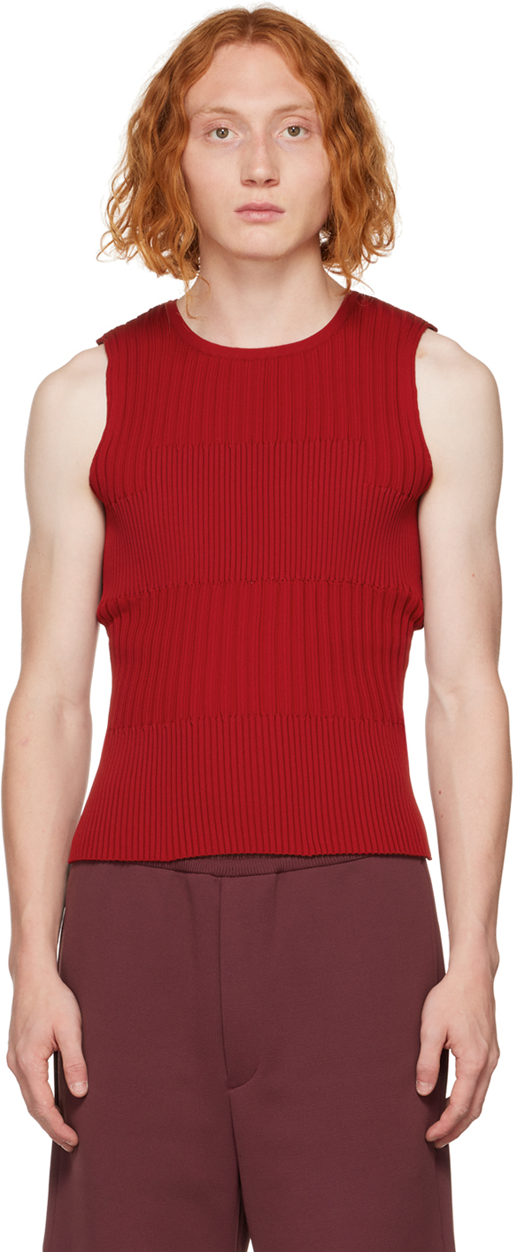 Cfcl Red Fluted Tank Top