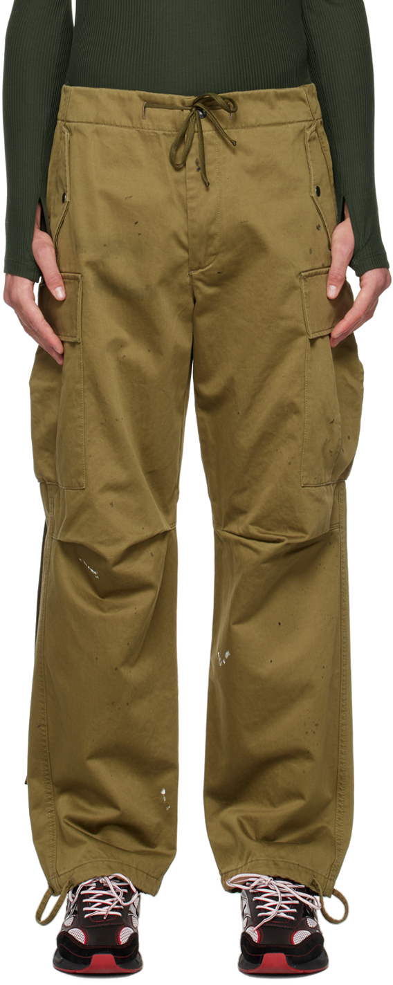 Ssense Abbigliamento Pantaloni e jeans Pantaloni Pantaloni cargo Kids Khaki Embroidered Patch Cargo Pants 
