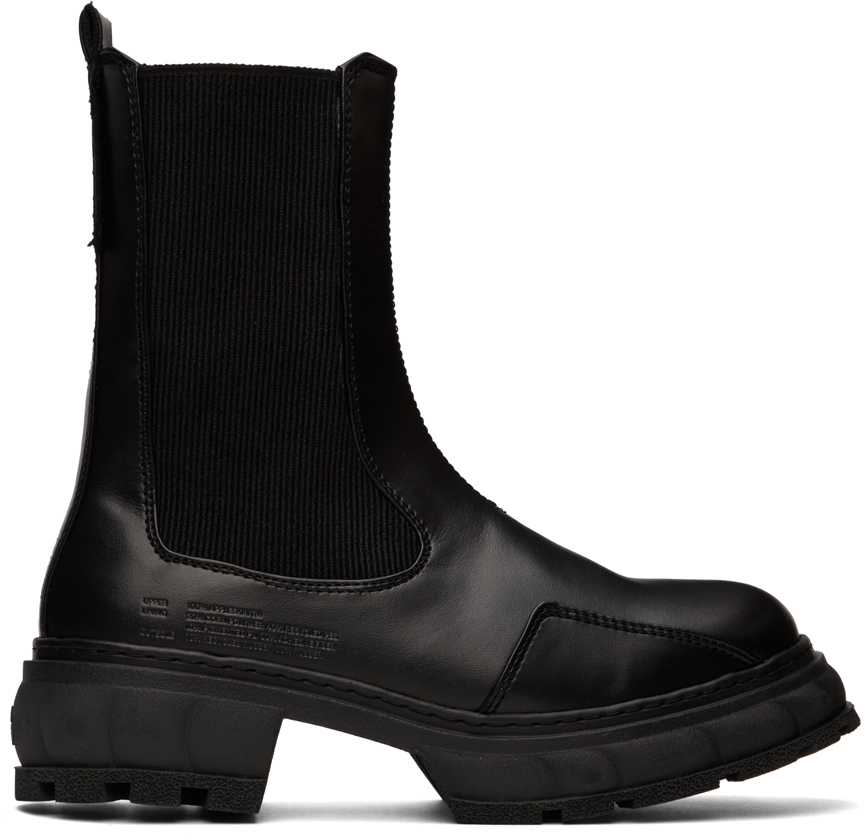 Black Paradigm Chelsea Boots by Virón on Sale