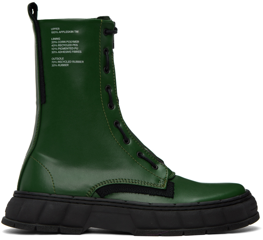 Viron Ssense Exclusive Green 1992-z Boots In 590 Forest Apple