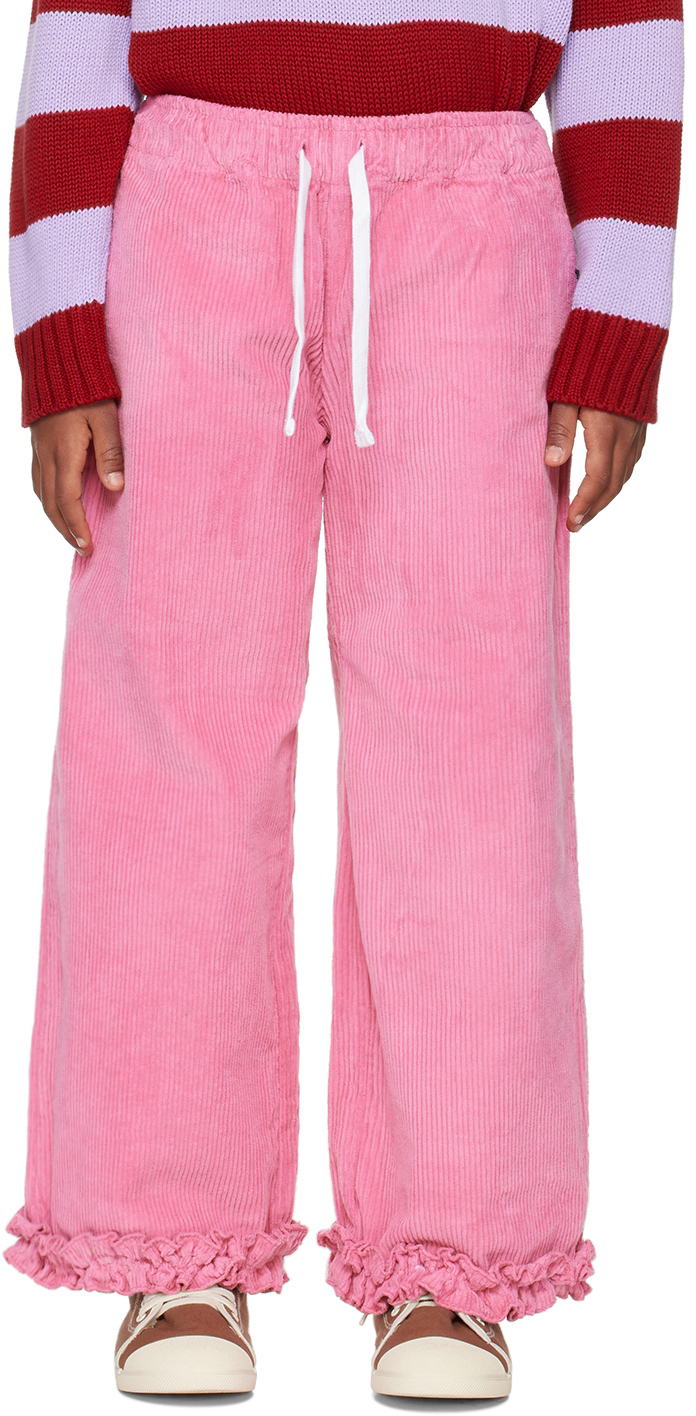 Daily Brat Kids Pink Mila Trousers In Chateau Pink