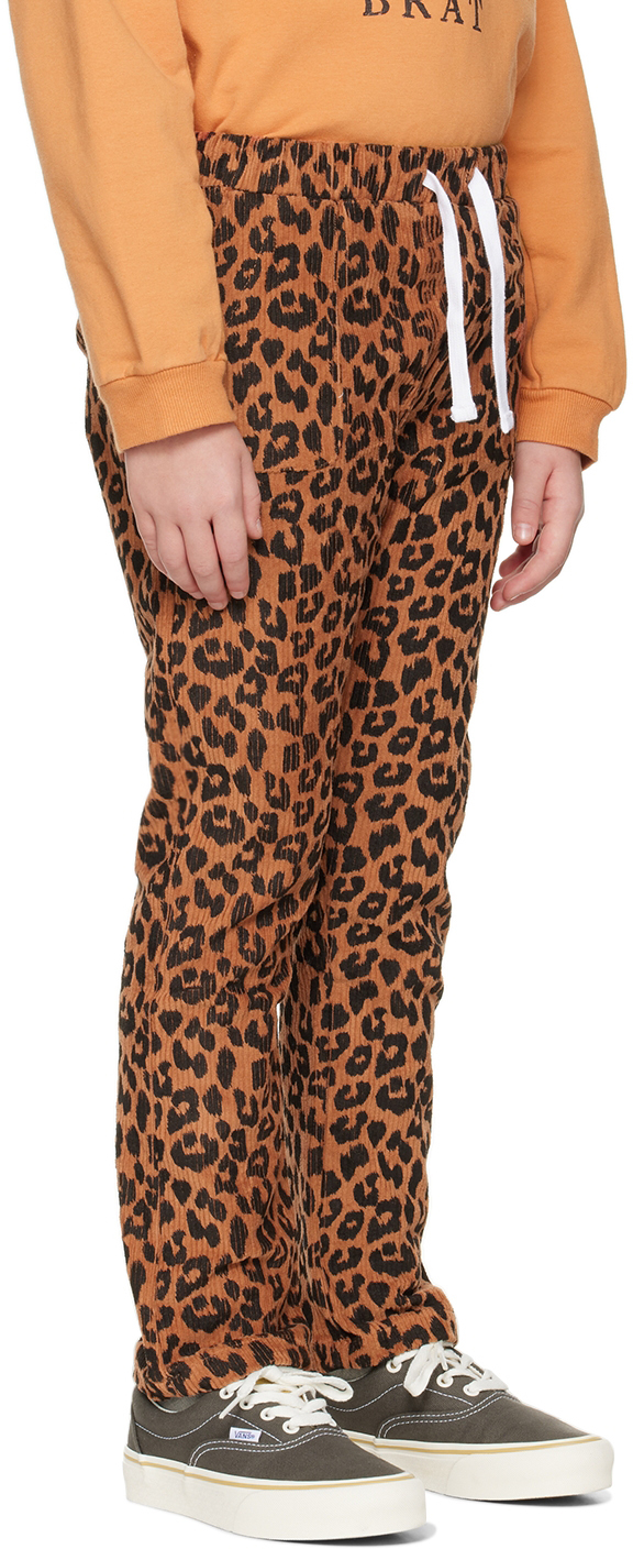 Shop Daily Brat Kids Brown Ewan Trousers In Hickory Brown