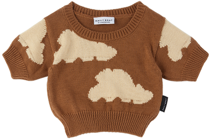 Daily Brat Baby Brown Cloudy Sweater In Dk Sandstone