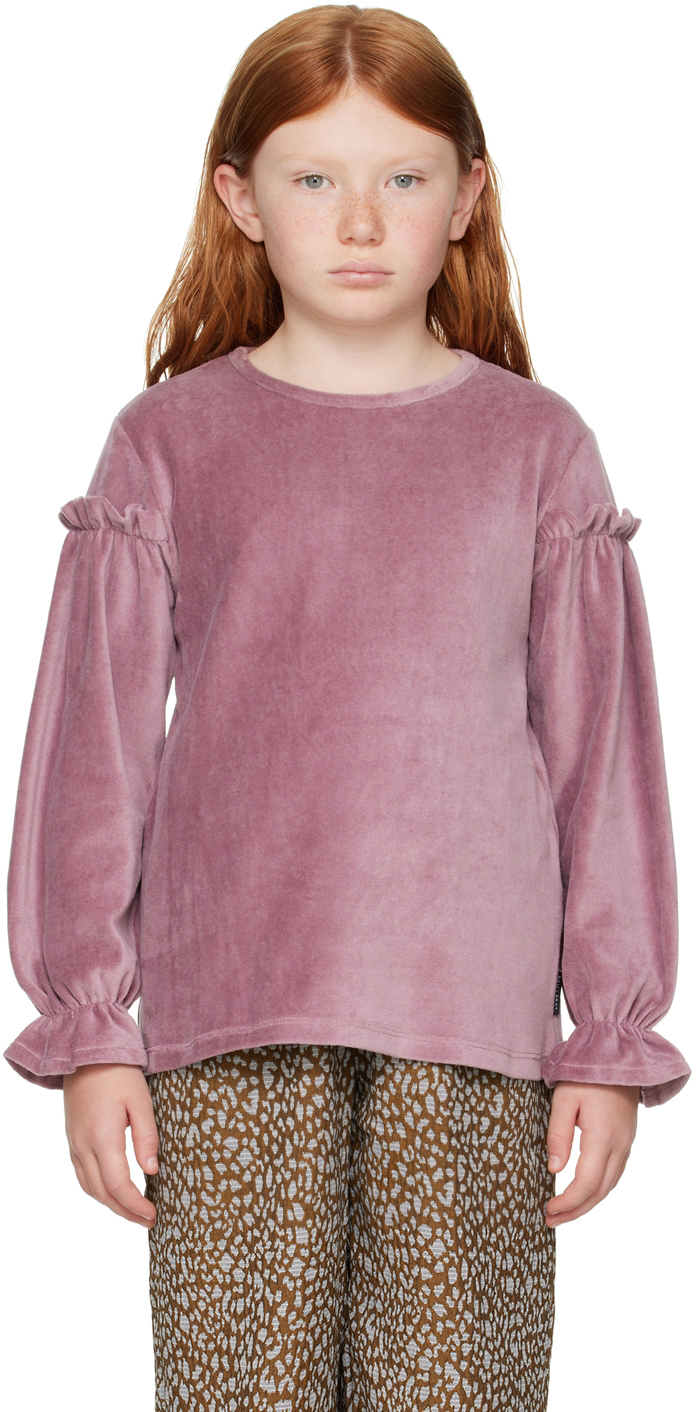 Daily Brat Kids Purple Myla Sweater In Happy Mauve