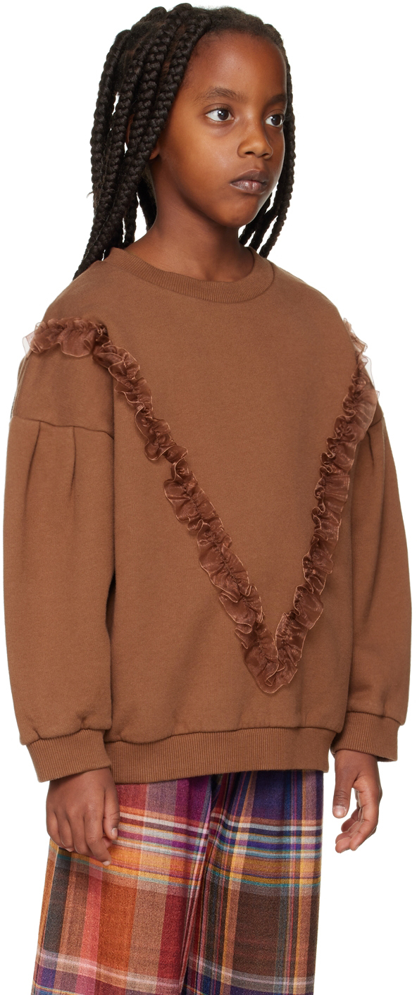 Shop Daily Brat Kids Brown Frizzle Sweatshirt In Hickory Brown