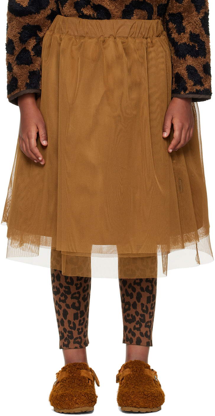 Daily Brat Kids Brown Celia Skirt In Golden