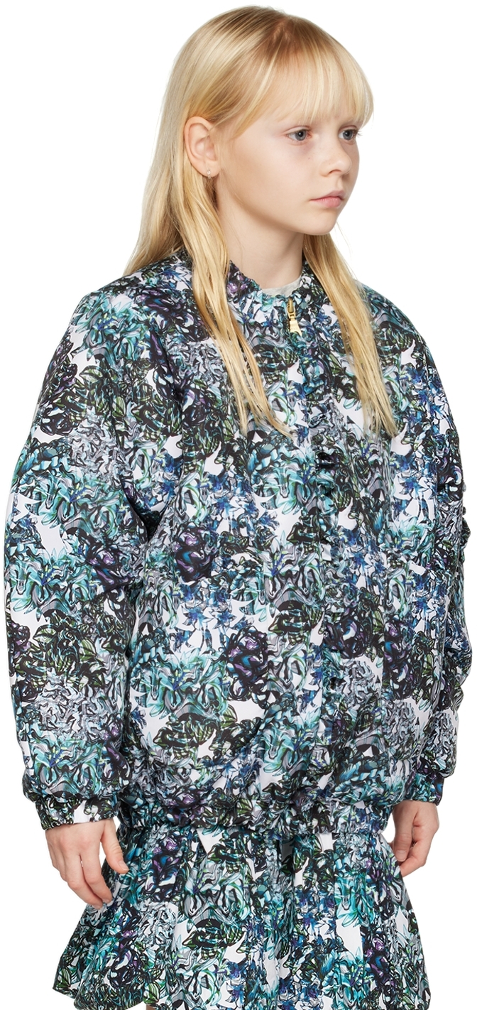 Shop Kika Vargas Ssense Exclusive Kids Blue Yayoi Jacket In Blue Big Marble