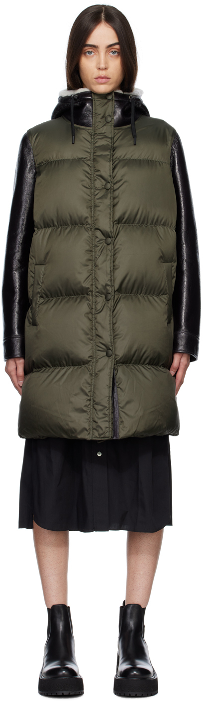 Khaki Quilted Down Jacket