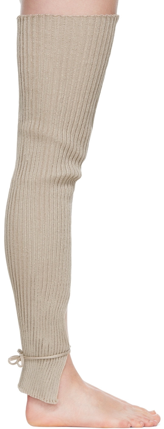 a. roege hove Taupe Emma String Leg Warmers | Smart Closet