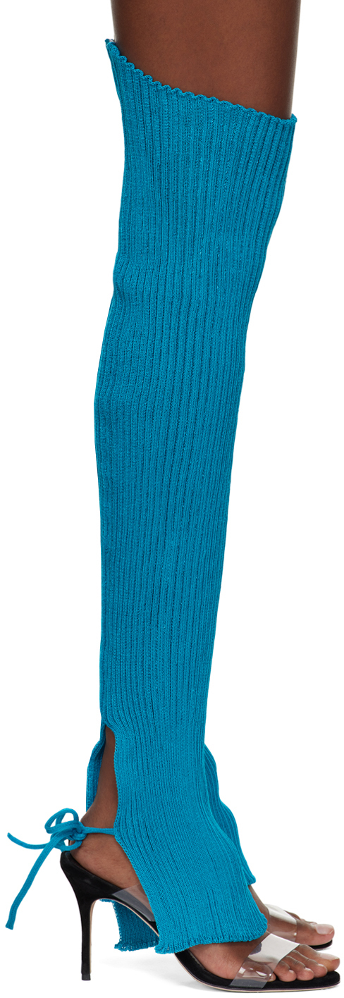 a. roege hove SSENSE Exclusive Blue Emma String Leg Warmers