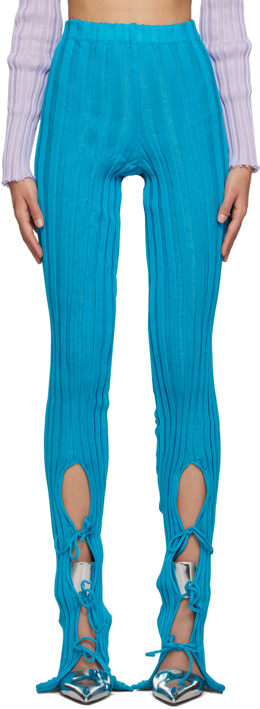 SSENSE Canada Exclusive Blue Ara String Leggings by A. ROEGE HOVE on Sale