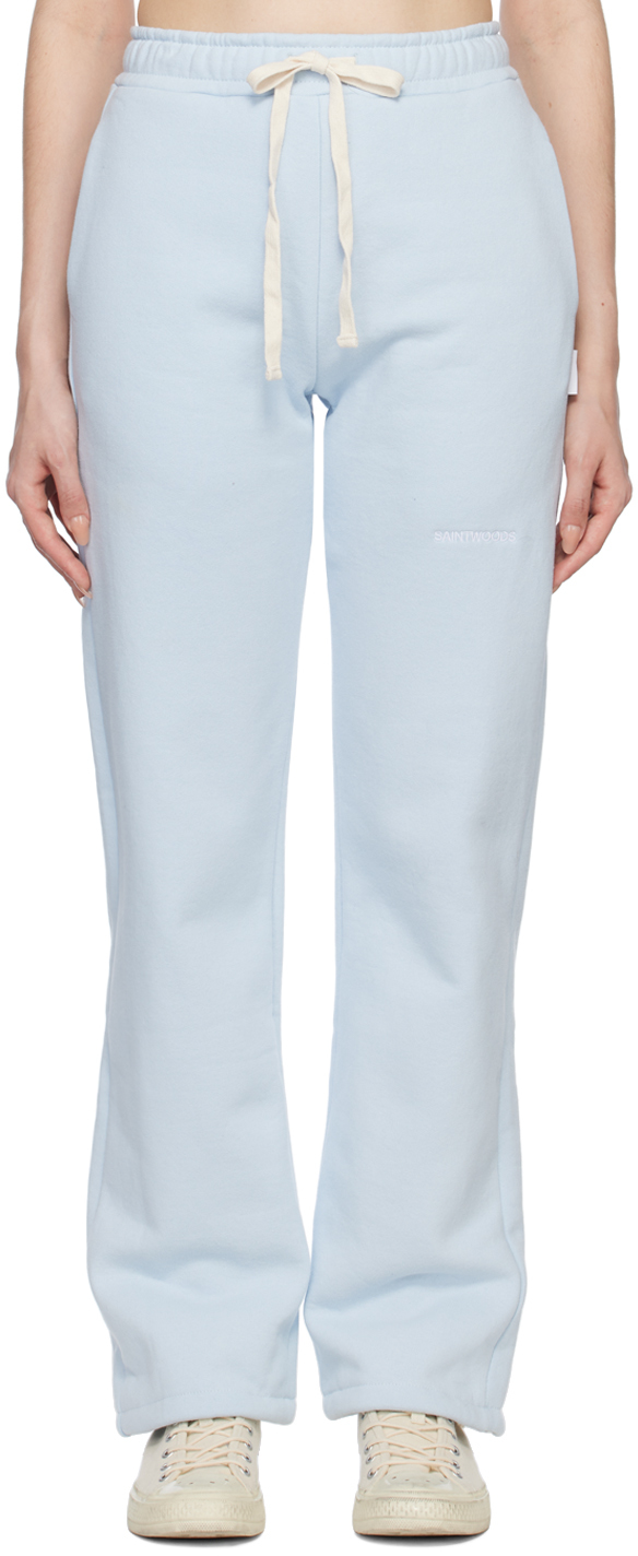 Saintwoods Blue Sw Lounge Trousers In Powder Blue