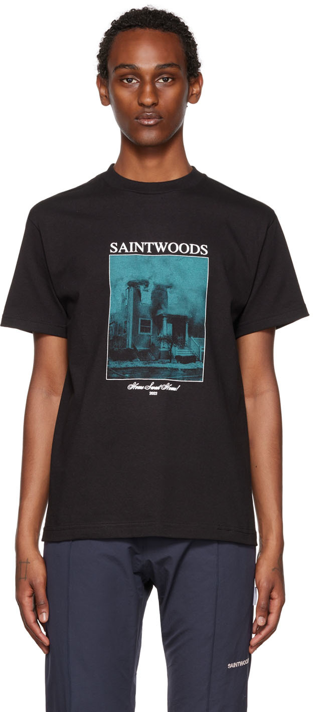 Saintwoods Black Home Sweet Home T-Shirt