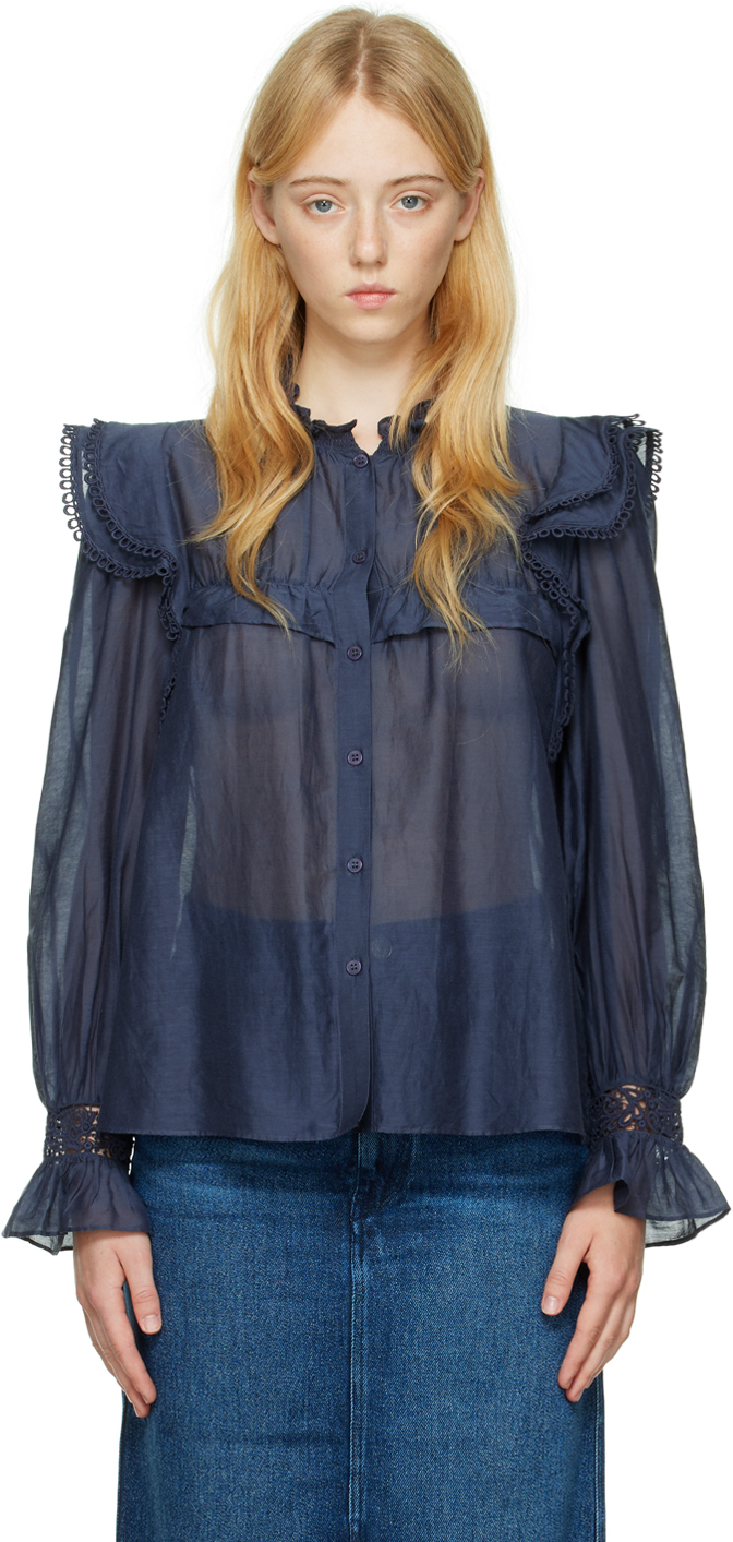 Womens Clothing Tops Blouses Étoile Isabel Marant Mexika Blouse in Blue 