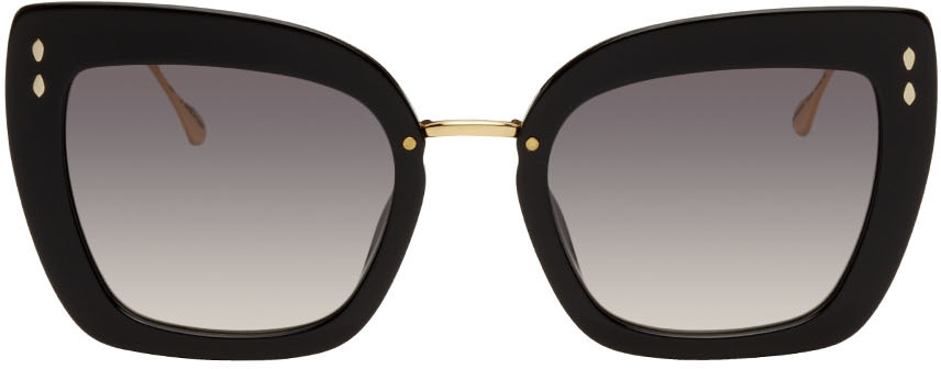 Isabel Marant Black & Gold Cat-Eye Sunglasses
