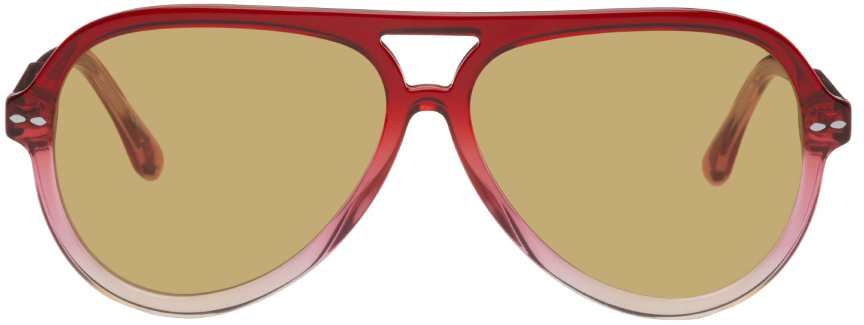 Isabel Marant Red Naya Pilot Sunglasses