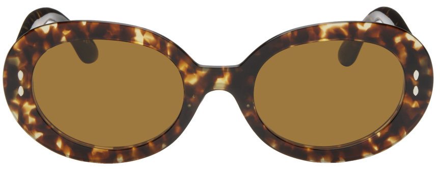 Isabel Marant Tortoiseshell Oval Sunglasses